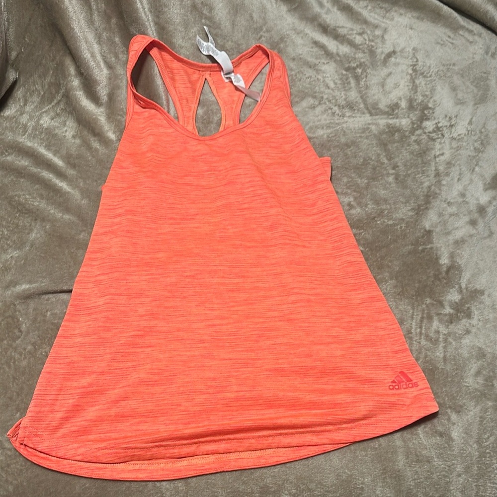 Adidas Women's Orange Tank Top M